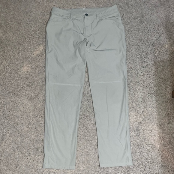 Lululemon ABC Pant Classic 32" Warpstream Straight Leg Pants Tofino Sand 34 - Picture 5 of 12